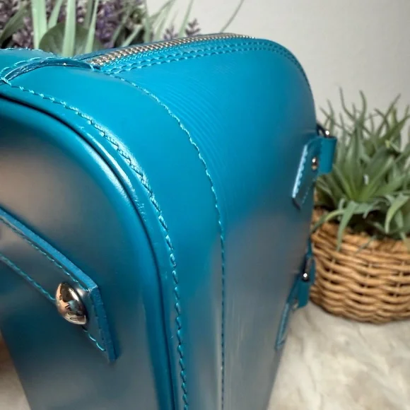 Louis Vuitton Alma BB teal/turquoise epi leather - Picture 4 of 12